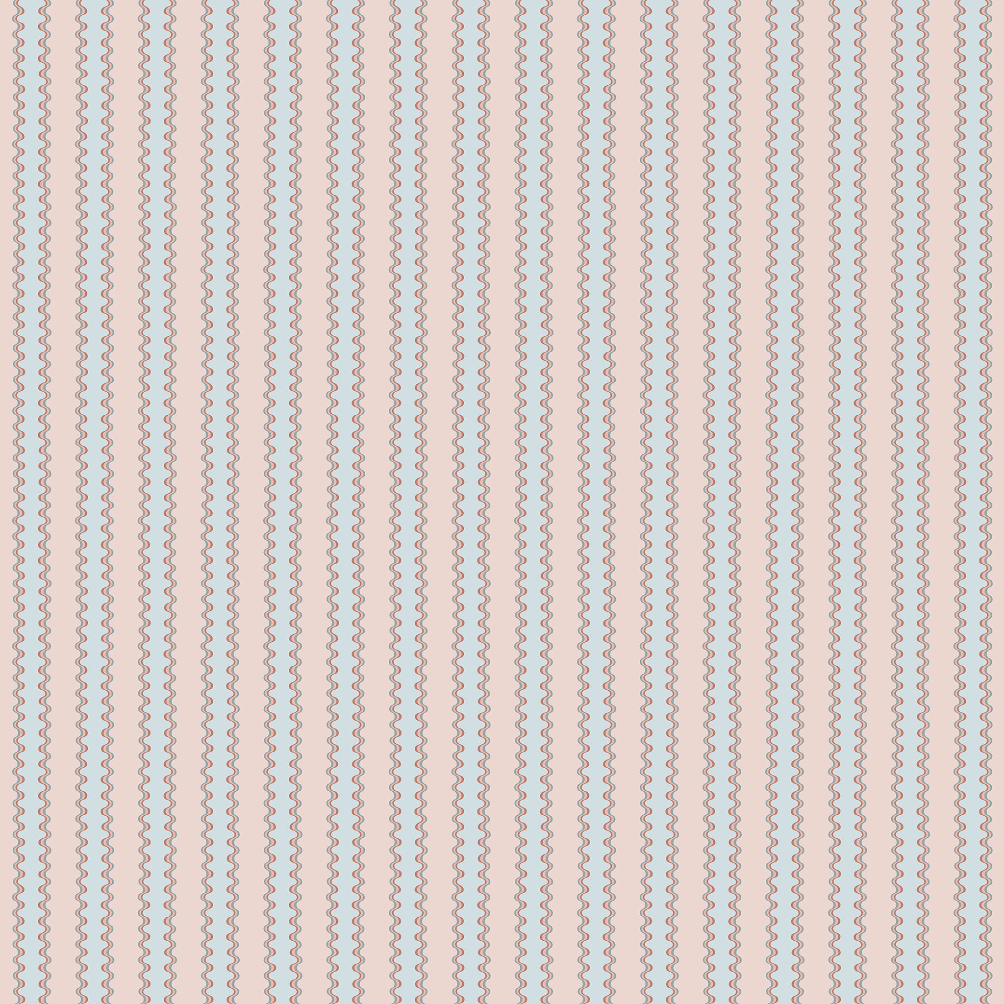 Patterned fabric swatch with alternating light blue and pink stripes